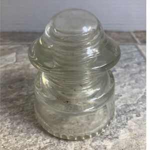 Vintage Hemingray 40 Glass Electrical Insulator Clear Made in USA